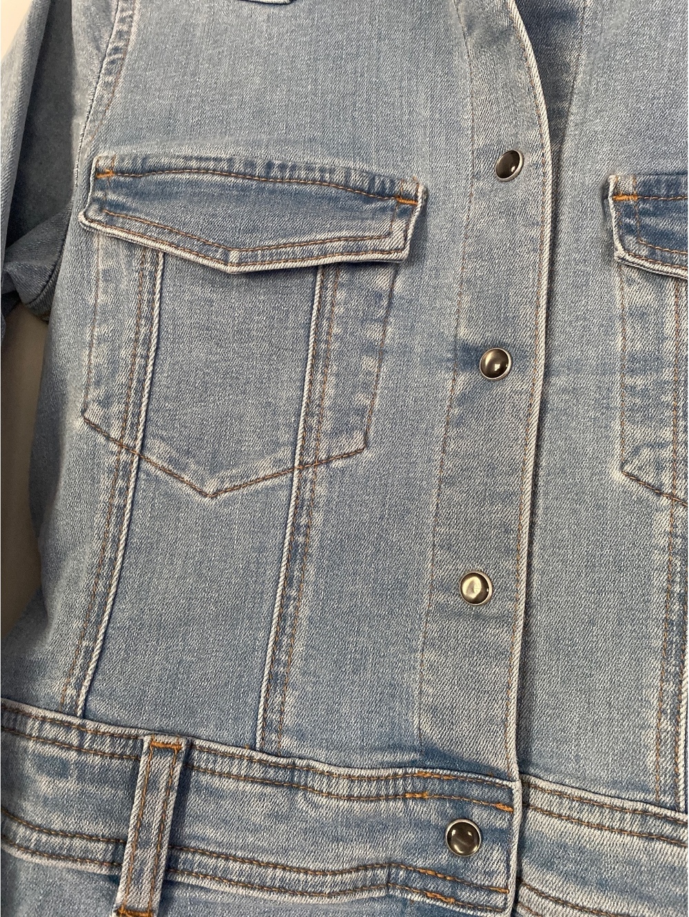 Western Americana Heritage 7 for all mankind luxe denim long sleeve belted midi - Picture 3 of 9